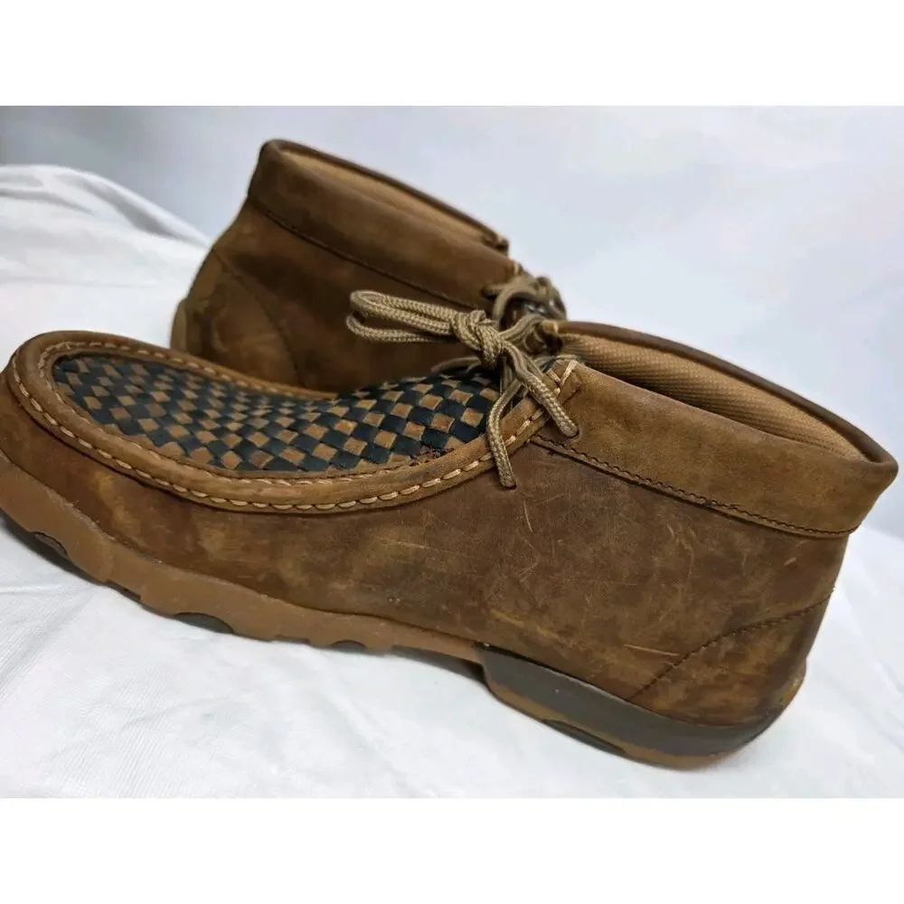 Twisted X Chukka Saddle Leather Driving Moc MDM0057 Blended ankle boots Size 9.5